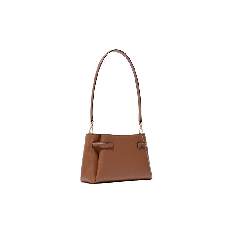 New MICHAEL KORS Leather Baguette Bag, Shoulder Bag, Crossbody Bag, Shoulder Bag Trumpets Women's Leather Brown 32F2GAQC1L-230