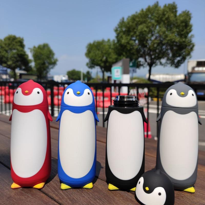 1Pc Cartoon Animal Penguin Thermos Cup  Double-layer Stainless Steel Water Cup