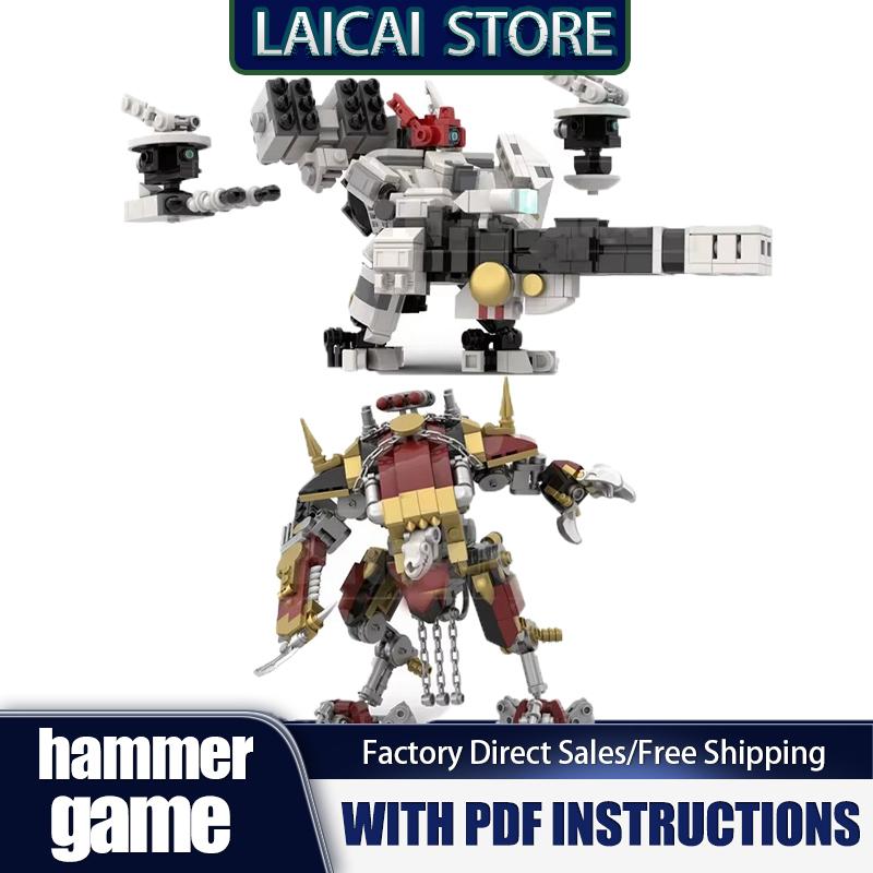 Popular Games Model Moc Building Bricks Hammer Battle Mech DIY Sets Collection Technology Modular Blocks Gift Christmas Toys