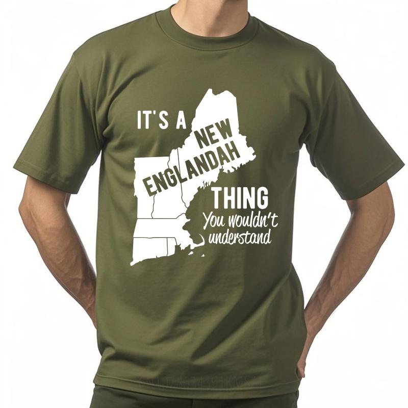 Plus Size Summer For Her Tshirt Its A New Englandah Thing You Wouldnt Understand Short Sleeve Solid Color ONeck Tshirt
