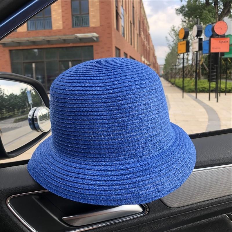 

Summer Retro Fisherman Hat Breathable Versatile Sun Protection Japanese Bucket Hat for Parent-Child Simple Design Adult 56-58cm сапфірове скло синього кольору кольору