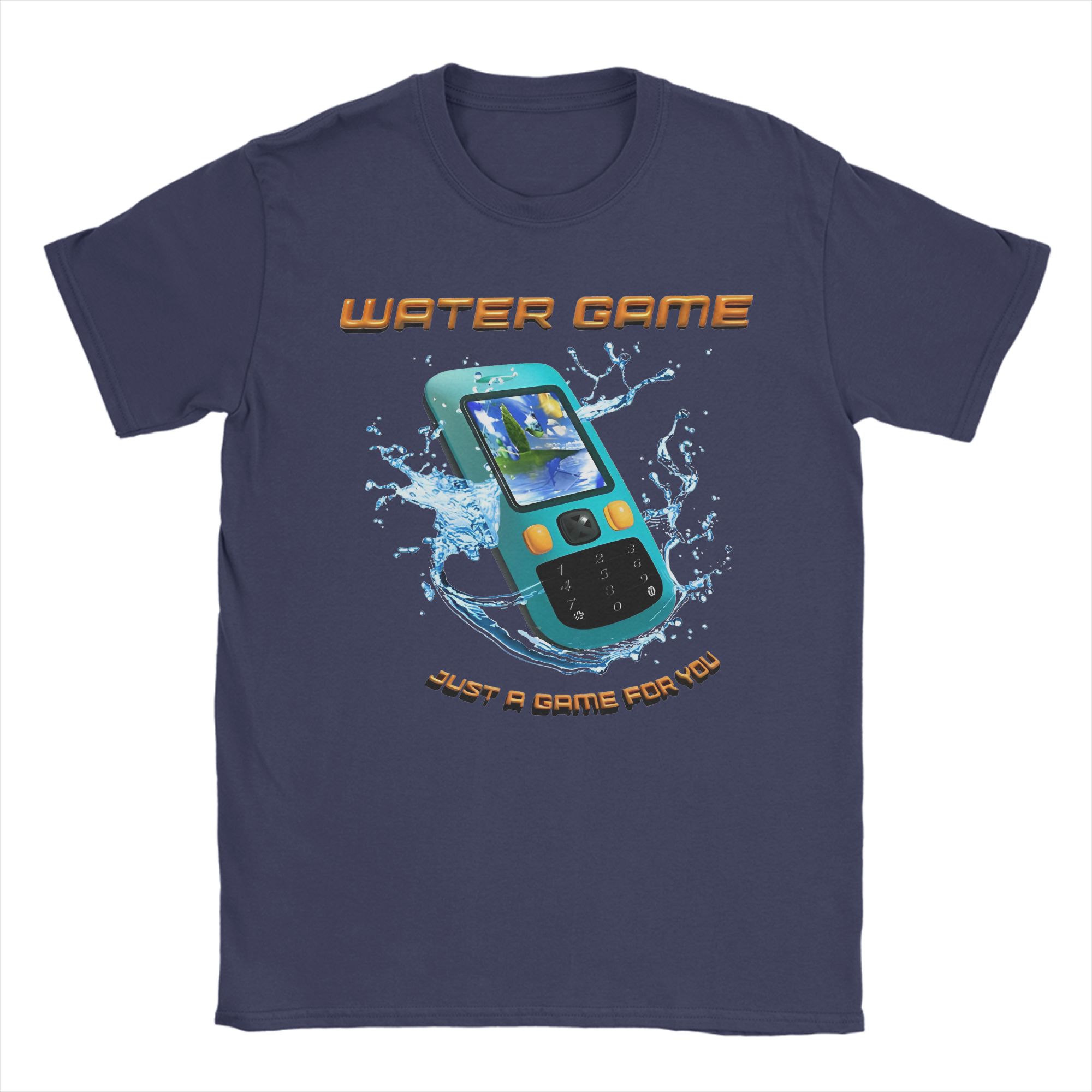 

Frutiger Aero Watergame Design TShirts Men Leisure Cotton Tees Round Collar Short Sleeve T Shirt Gift Clothes 4XL