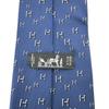 HERMES H pattern silk tie Navy silk Used