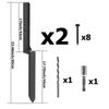 Heavy-Duty Cross-Bar Fence Repair Kit with Metal Reinforcement and Ground Anchors