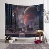 Cosmic Solar System Hanging Cloth Art Background Cloth Galaxy Space Planet Tapestry Science Fiction Planet Background Cloth