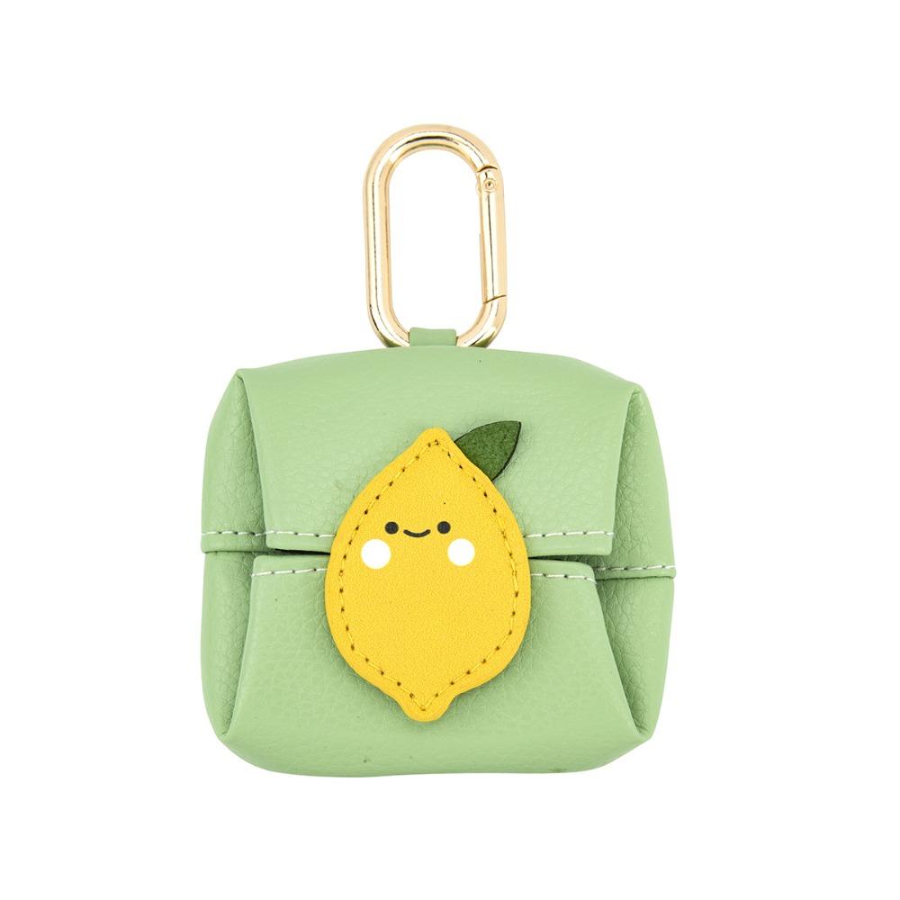 Multipurpose Leather Earphone Bag Cute Fruit Coin Purse Storage Bag Mini Lipstick Bag  Student