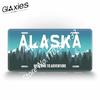 Alaska Welcome To Adventure License Plate Signs for Garage Bar Pub Club Man Cave Wall Decoration Mountain Scene Sign