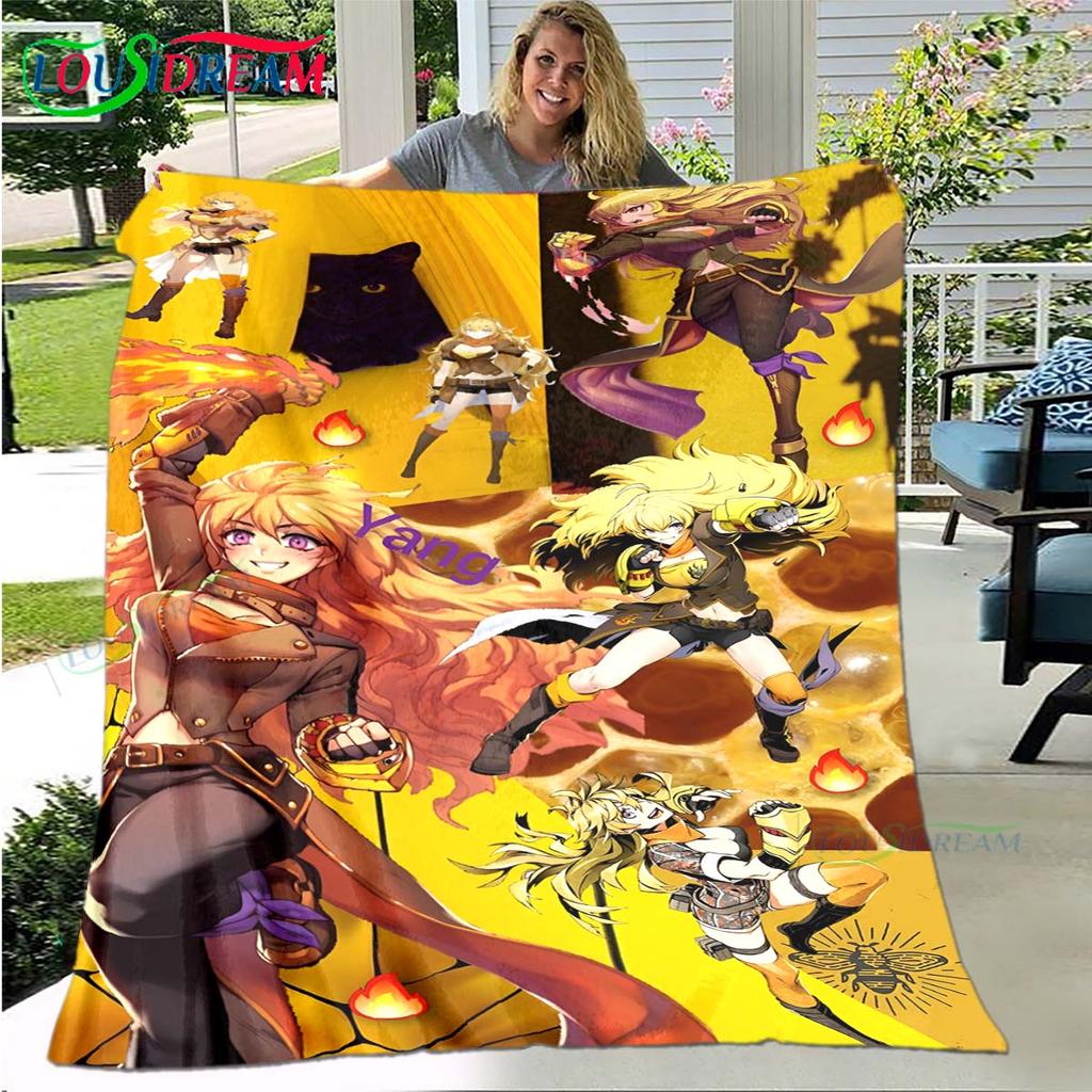 3D Fashion Cartoon R-RWBY Four Seasons Blanket Sofa Cover Travel Bed Plush Blanket Travel Office Break Blanket Gift