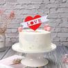 Heart-Shaped Valentine's Love Cake Decoration for Birthdays & Weddings