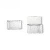 10PCS 5g Clear Rectangle Empty Makeup Palette Refillable, Multi-Use Container for Eyeshadow Blush Brow Soap Gel