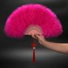 Traditional Handheld Feather Fan Chinese Cosplay Props Fan Fashion Show Dance Fan  Home Decoration