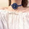 Lovely Corsage Volume Denim Choker