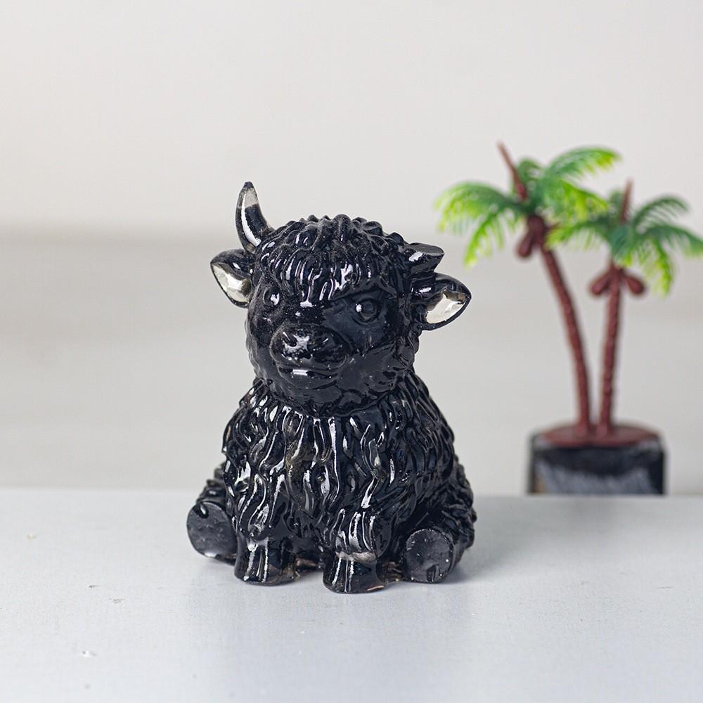 Animal Resin Craft Figurine With Natural Water Crystal For Office Decor And Feng Shui Gifts