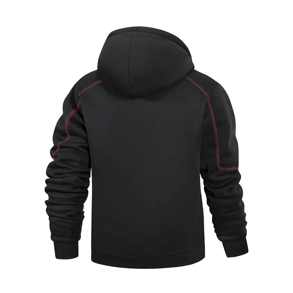 Men's Solid Color Zipper Sweatshirt Men's Sports Large Size Casual Sweatshirt Jacket