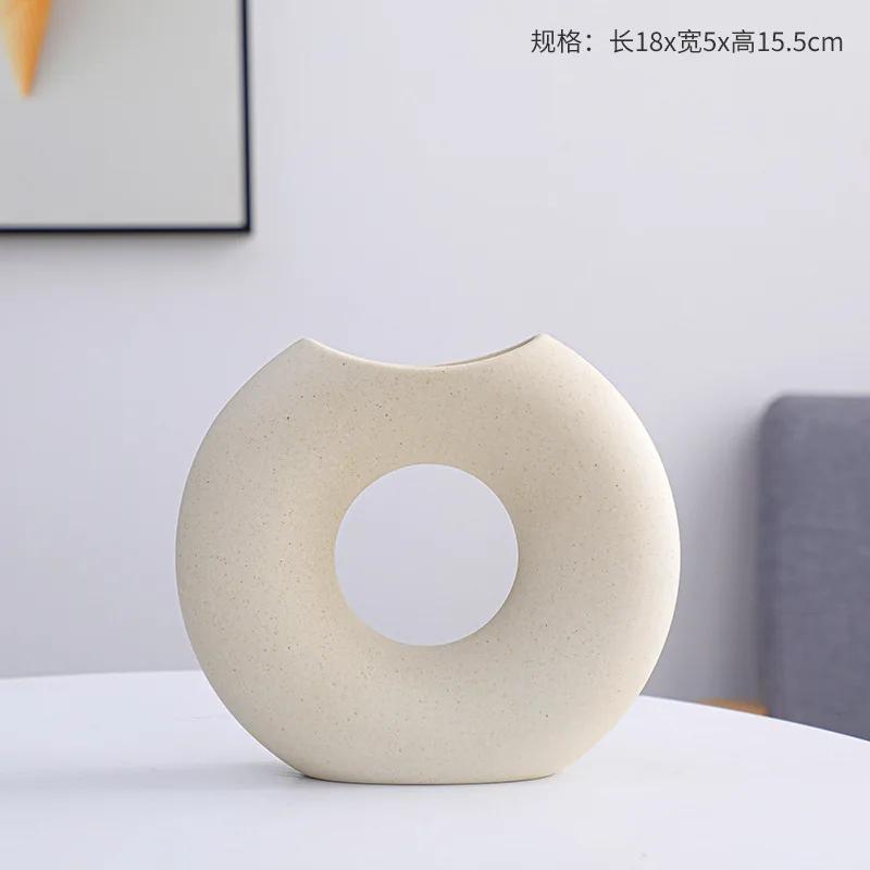 Special-shaped Art Vase Ornaments Creative Ceramic Living Room Flower Arrangements Home Entrance Soft Decoration Ornaments Sale