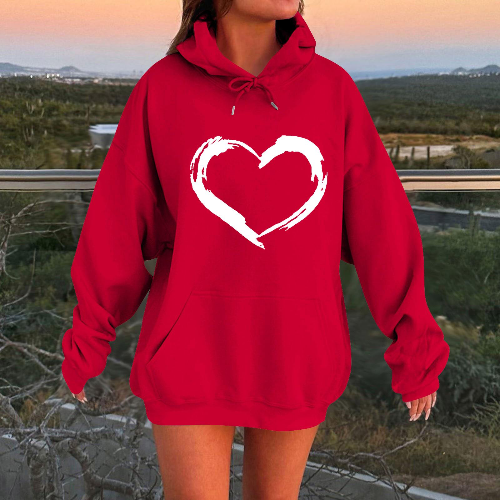 

Жіночий вільний зручний повсякденний модний світшот з капюшоном, довгим рукавом та принтом персонажа S