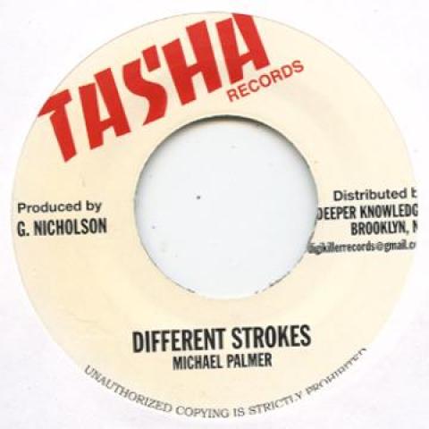 7inch Record MICHAEL PALMER  GIFTED ROOTS BAND  Different Strokes  Strokes Dub DKR024 TashaDigikille 1984 US Reggae Ska  Dub Used