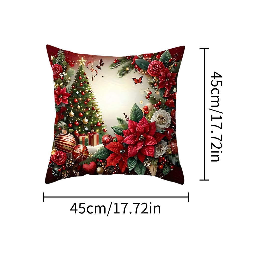 Christmas Pillow Cover - Santa Claus Design for 2025 Xmas Party, Perfect 2026 New Year Gift (Navidad Natal)
