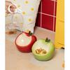 Apple Ceramic Bowl - Pet Bowl for Feeding Water and Food for Cats. Cat Food Dish. Dog Water Bowl. Neck Protection To Prevent Tipping Over.