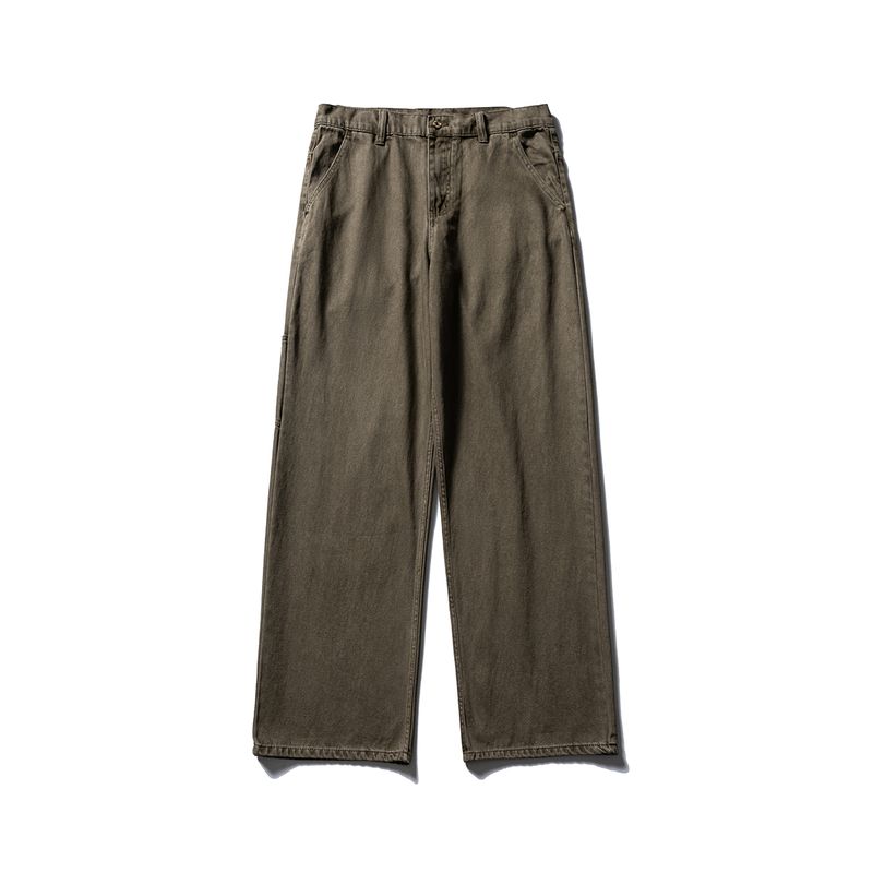 American Retro Spring and Autumn Simple Washed Distressed Jeans for Men, Trendy Street Style Versatile Loose Casual Straight-Leg Pants