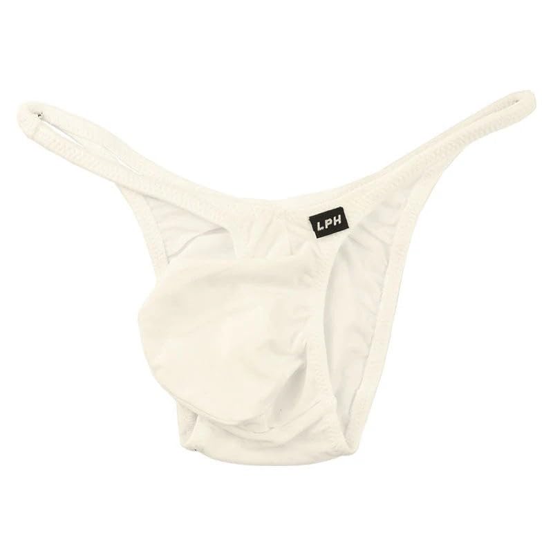 Bikini MFS Fluffy 3D Sexy Low Half Back La Pomme White [La Pomme] Shorts, Fabric, Type, Front, Men's Underwear, Rise, Bikini,