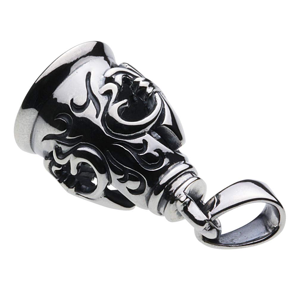 [Cenote] Lily Emblem Swing Bell Pendant [Silver Accessory] P0482