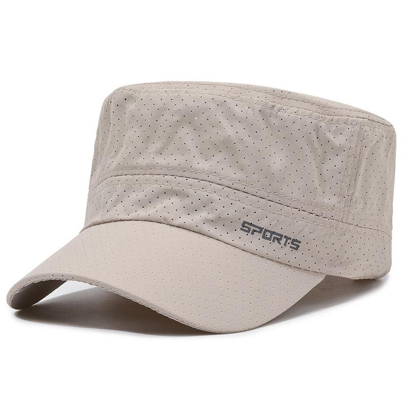 Letnie czapki przeciwsłoneczne z siateczki szybkoschnące czapki wojskowe dla mężczyzn oddychające czapki z daszkiem czapka przeciwsłoneczna na zewnątrz czapka przeciwsłoneczne czapka do ćwiczeń czapka z płaską górą czapka chroniąca przed słońcem