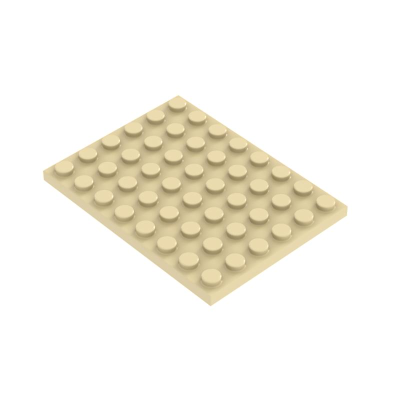 

MOC Small Particle Building Blocks 6x8 Pieces Base Plate DIY Parts Accessories Compatible 3036 3PCS бежевый