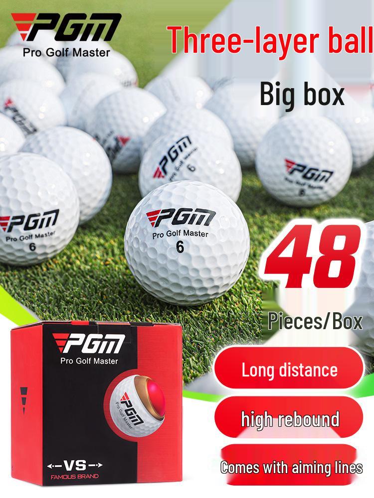 PGM Ultra-Langes Hoch-Elastisches Golfball-Geschenkset: 3/12/48er-Pack Hochleistungs-Übungsbälle