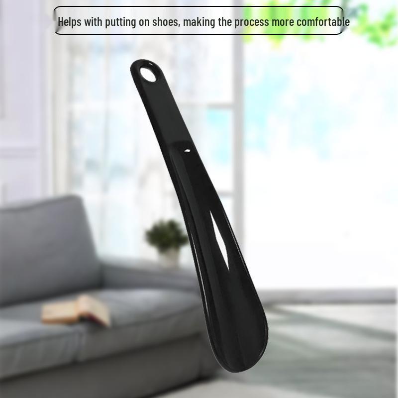 Compact 25cm Black Plastic Shoehorn - Portable & Easy To Use Shoe Lifter
