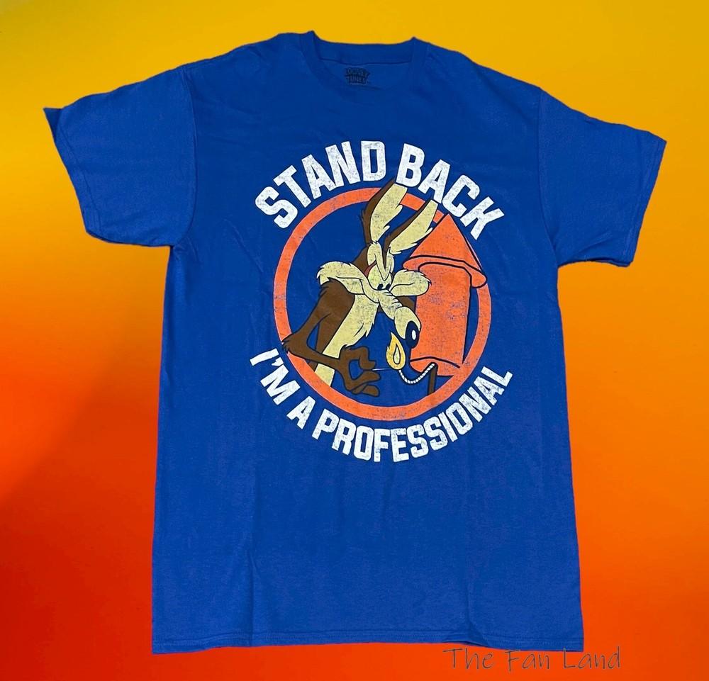 New Looney Tunes Wile E. Coyote Stand Back I am Professional Mens Unisex T-Shirt XXL
