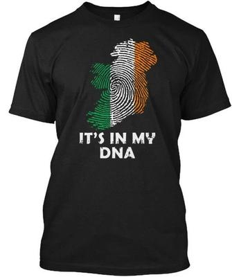 Fun Irish Dna Its In My 100% Cotton T-shirt Mens Tees Top Made In the USA T-Shirt Tee Top Unisex