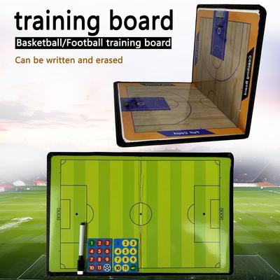 1pcs Football/basketball Tactical Board, Basketball/football Training Tactical Board, Foldable, Writable, Erasable