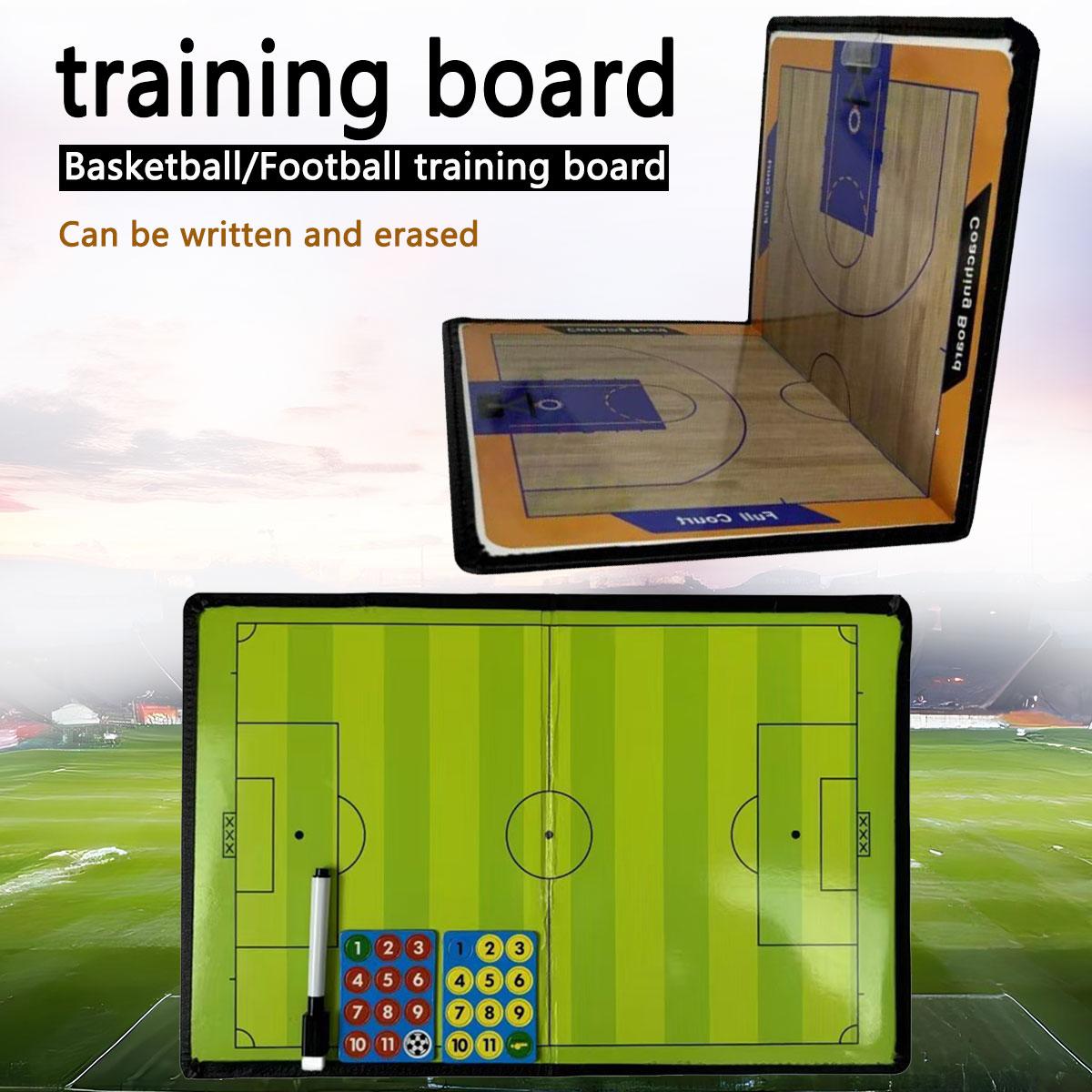 1pcs Football/basketball Tactical Board, Basketball/football Training Tactical Board, Foldable, Writable, Erasable