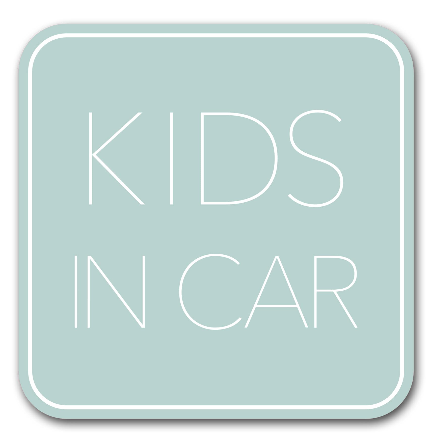 

Магнитная наклейка «Дети в машине» (Простой дизайн) Наклейка Знак Дети в машине Зеленый (магнит) 14cm x 14cm зелёный