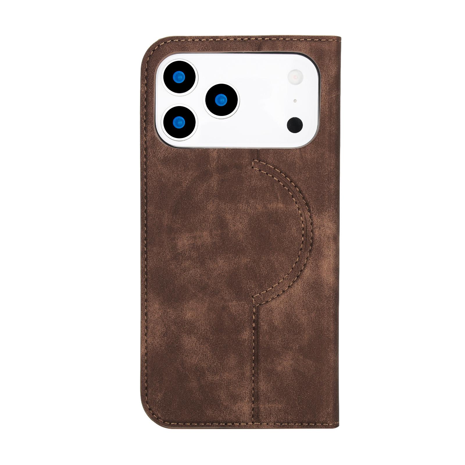 

iPhone 17 Pro Flip Leather Case with MagSafe Wireless Charging Holder iPhone 17