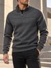 2026 Halbzip Rollkragen Baumwoll-Sweatshirt Einfarbig Lässig Herbst Winter Herren Langarm Pullover Warm Gemütlich Basic Pullover Männlich