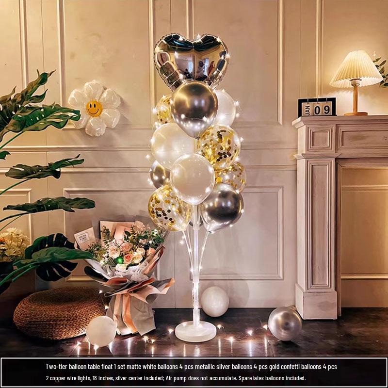 Luminous Balloon Floor Stand for Events: Birthday, Wedding, Anniversary, Party, and More.