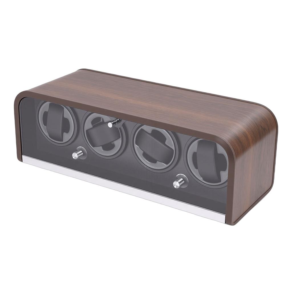 Automatic Watch Winder with LED Light Mechanical Watch Winding Box for Maintenance 5 Modes 4 Watch Positions