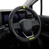 MOMO TRACK Truck Steering Wheel Cover, Italy, Milan, Flat Bottom, D-Shaped, Yellow