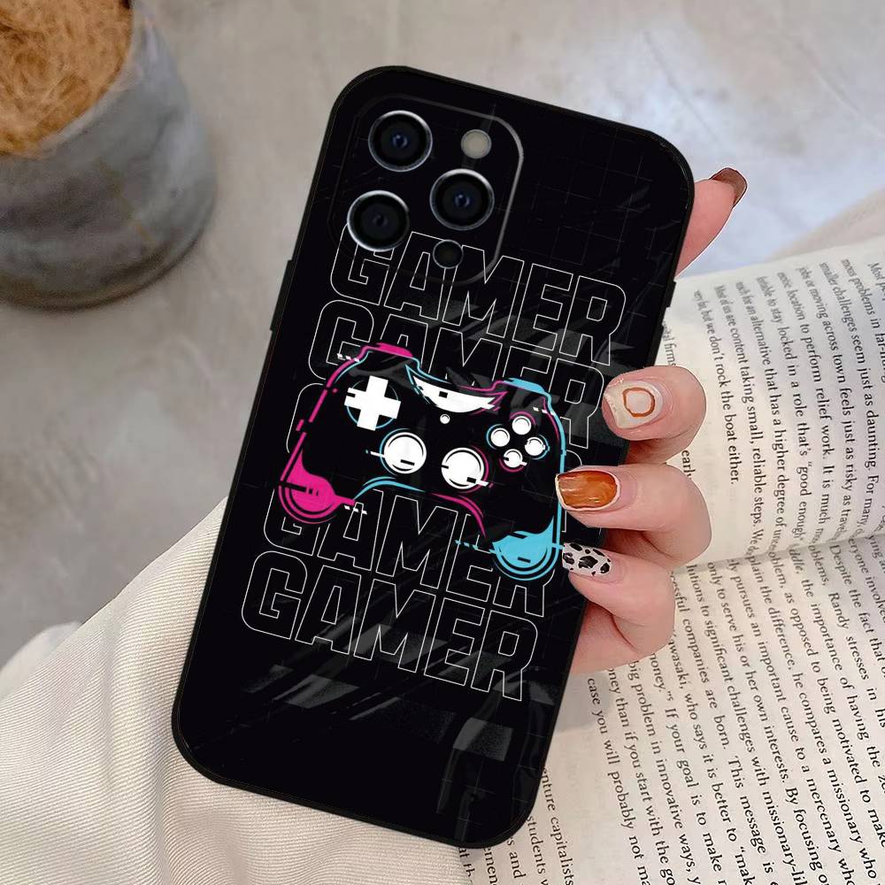 Game Controller Graphic-s Phone Case For iPhone 17, 16,15,14,13,12,11 Plus,Pro Max, Others Soft Black Cover