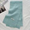 Clearance Couple Knitted Scarf Women's Winter Warm Solid Color Knitted Scarf Student Korean Version Couple Versatile