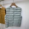 White duck down Pinghu light down jacket, vest liner, round neck V-neck variable thermal vest, vest, free storage bag.