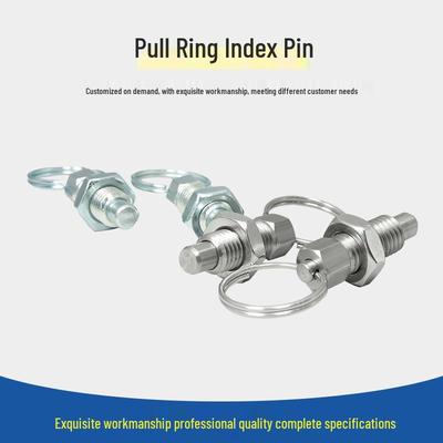 Stainless Steel Pull Ring Indexing Plunger Pin with Knob and Coarse Thread