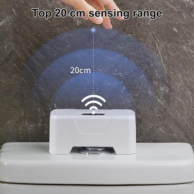Kit de sensor de descarga para vaso sanitário com mãos livres, interruptor de descarga por indução de 0,25 s, descarga inteligente para vaso sanitário