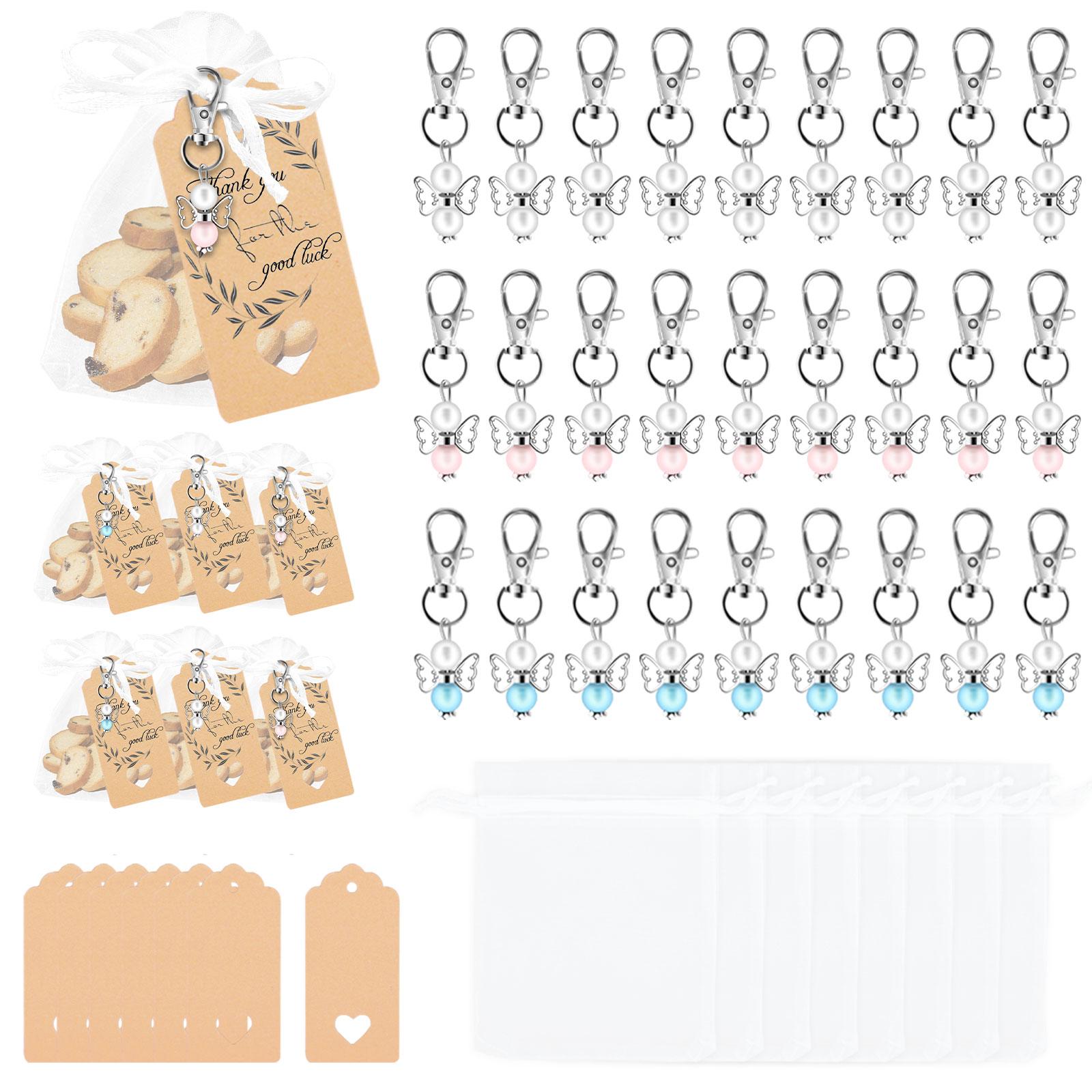 

Набор из 30 брелоков-ангелочков с 30 органзовыми мешочками и 30 бирками «Спасибо» Подарки на детский праздник Брелоки-ангелочки из цинкового сплава Подвеска Гость