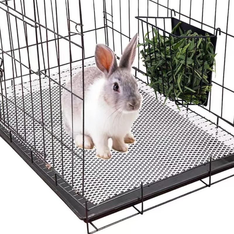 Metal Guinea Pigs Hays Rack Durable Anti Tip Structure Space Saving Cage Feeder For Small Pet