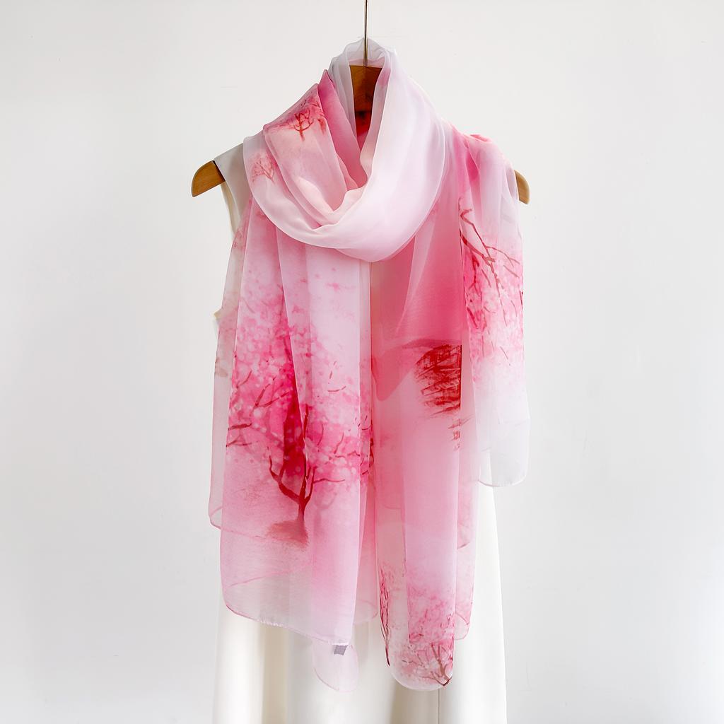 Fashion Satin Finish Sunscreen Scarves Female 180*130CM Style Beach Towel Popular Print Silk Shawl Luxury Dustproof Big Bandanna