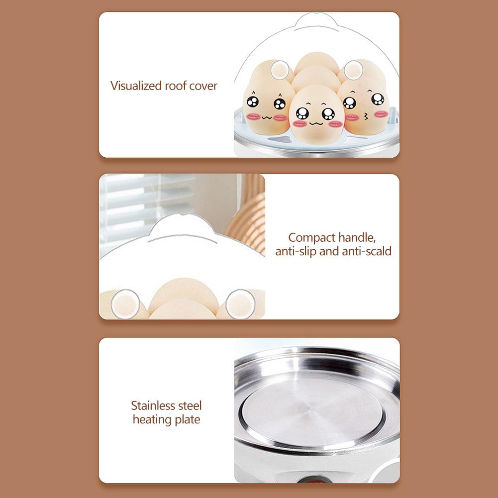 Multifunktionaler Mini-Eierkocher Ein-Knopf-Elektrischer Eier-/Mais-/Süßkartoffel-/Milchkocher Schnelles Frühstück Küchengeräte Kinderbedienbar