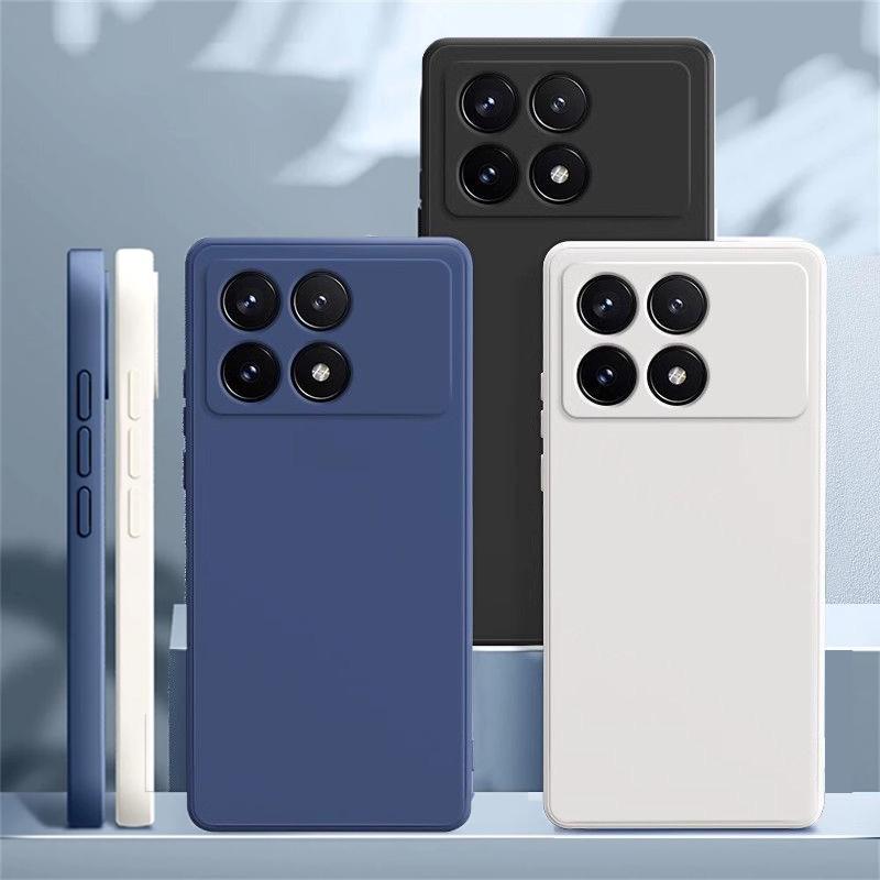 

Силиконовый чехол для телефона Xiaomi POCO X6 Pro Square Liquid для Xiaomi POCO X6 Pro Мягкий противоударный чехол для задней крышки корпуса линз